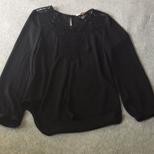 Black Lace Girl’s Blouse